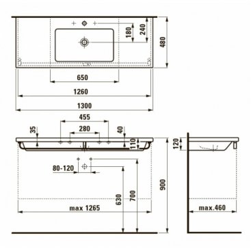 Раковина Laufen Living Square 816435 белая