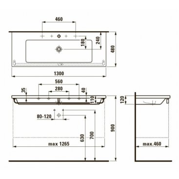 Раковина Laufen Living Square 816436 белая