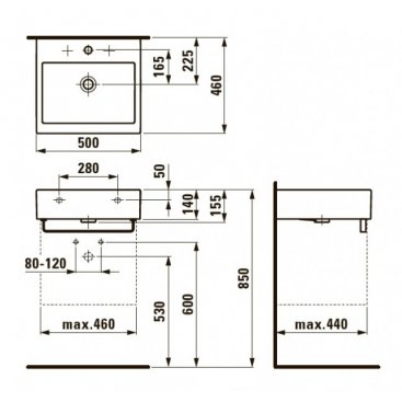 Раковина Laufen Living City 817431 белая