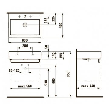 Раковина Laufen Living City 817433 белая