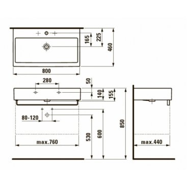 Раковина Laufen Living City 817436 белая