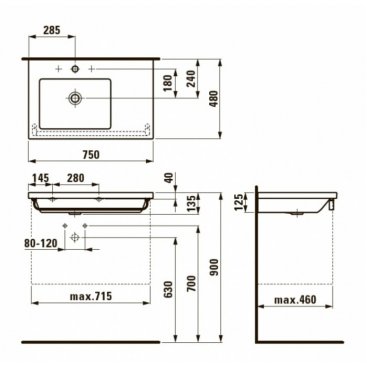 Раковина Laufen Living Square 817438 белая