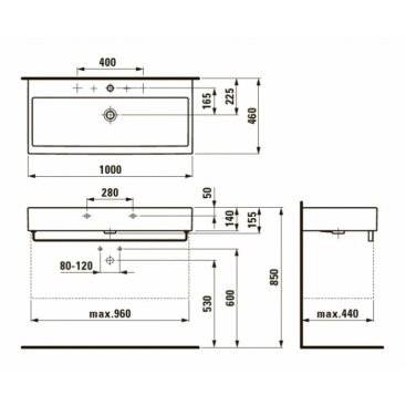 Раковина Laufen Living City 818437 белая