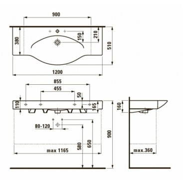 Мебель для ванной Laufen Palace 4.0130.2.075.475.1 120 см