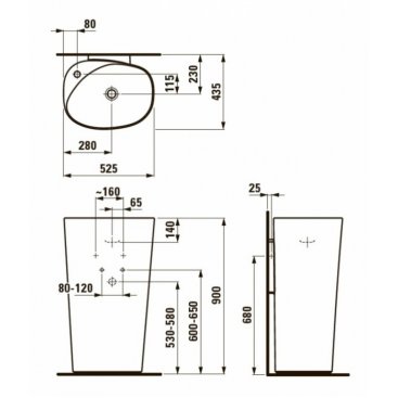 Раковина Laufen Palomba 811804 белая