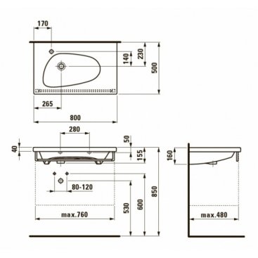 Раковина Laufen Palomba 814804 белая