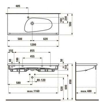 Раковина Laufen Palomba 814806 белая LCC