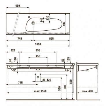 Раковина Laufen Palomba 814808 белая LCC