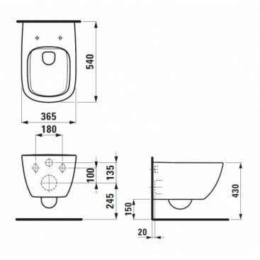 Унитаз Laufen Palomba 820802 белый