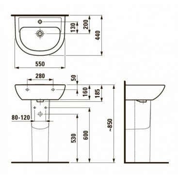 Раковина Laufen Pro B 810951 белая