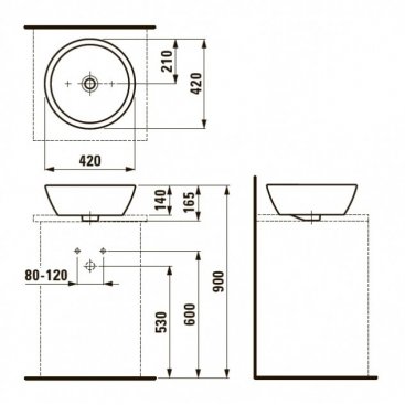 Раковина Laufen Pro B 812962 белая LCC