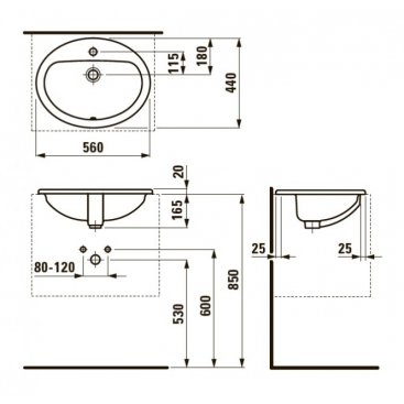 Раковина Laufen Pro B 813951 белая