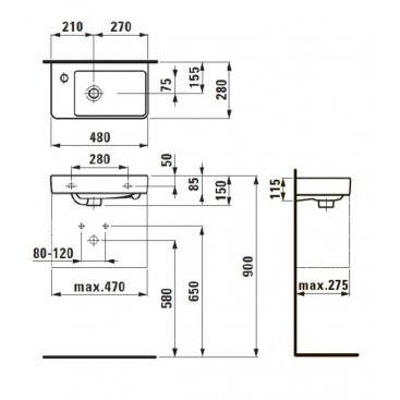 Раковина Laufen Pro S 815955 белая