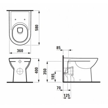 Унитаз Laufen Pro 822951 белый