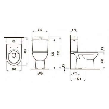 Унитаз Laufen Pro 824957 белый LCC