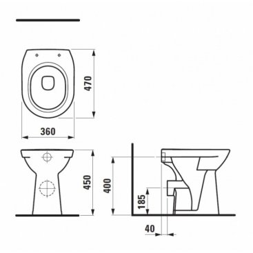 Унитаз Laufen Pro 825955 белый