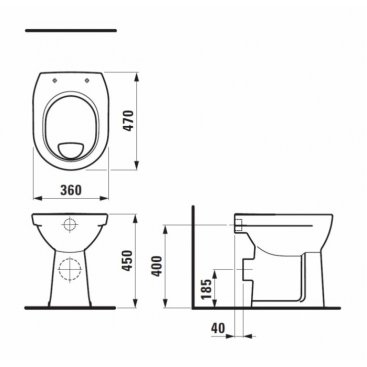 Унитаз Laufen Pro 825956 белый