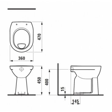 Унитаз Laufen Pro 825957 белый LCC