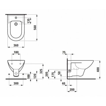 Биде Laufen Pro 830951 белое