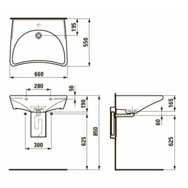 Раковина Laufen Rehab 810603 белая