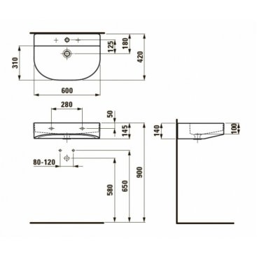 Раковина Laufen Sonar 810342 белая LCC