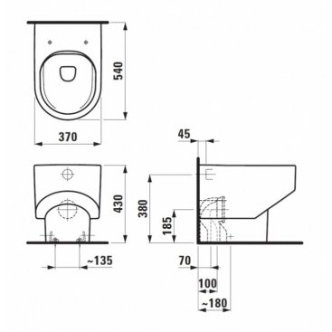 Унитаз Laufen Sonar 823341 белый матовый