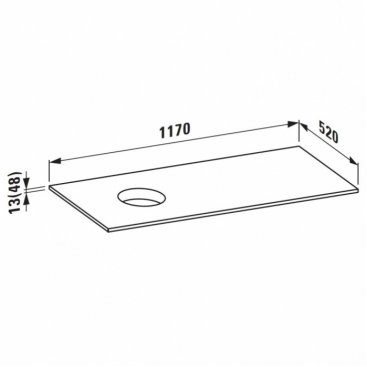 Столешница Laufen Space 411001 отверстие слева