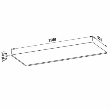 Столешница Laufen Space 411050 без отверстия