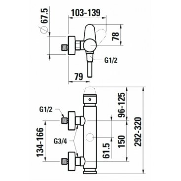 Смеситель для душа Laufen The New Classic 3.3185.7.004.141.1