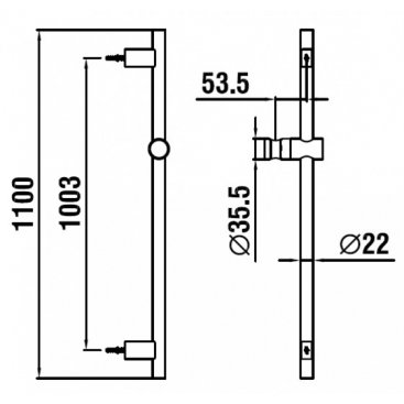 Штанга для душа Laufen Twin 3.6498.0.004.410.1