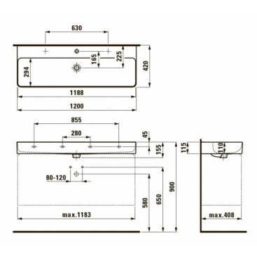 Раковина Laufen Val 810289 белая