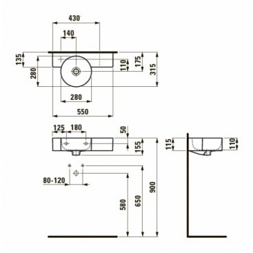 Раковина Laufen Val 815283 белая