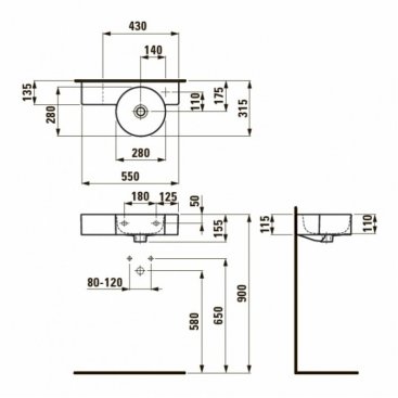 Раковина Laufen Val 815284 белая