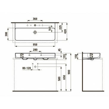 Раковина Laufen Val 816287 белая