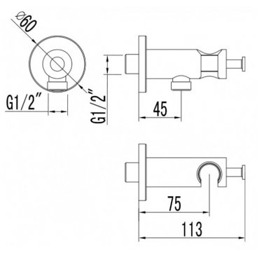 Штуцер Lemark LM3785BL