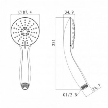 Душевая лейка Lemark LM8120C