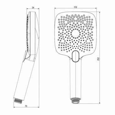 Душевая лейка Lemark LM8129BL