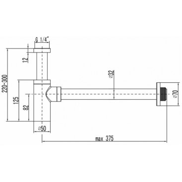 Сифон для раковины Lemark LM8300BL