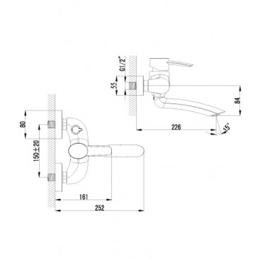 Смеситель для ванны Lemark Atlantiss LM3214C