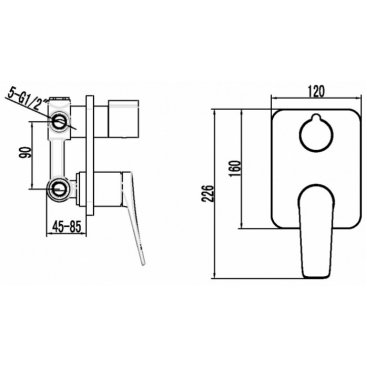 Смеситель для душа Lemark Bronx LM3728BL