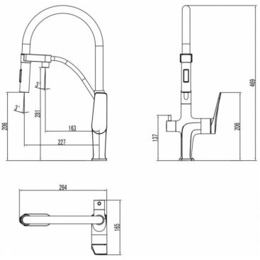 Смеситель для кухни Lemark Bronx LM3761MW