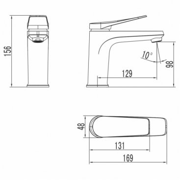 Смеситель для раковины Lemark Bronx LM3706GM