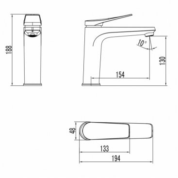 Смеситель для раковины Lemark Bronx LM3737GM