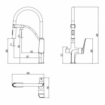 Смеситель для кухни Lemark Bronx LM3761BL