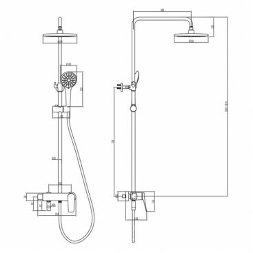 Душевая стойка Lemark Bronx LM3762BL