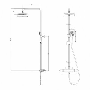 Душевая стойка Lemark Bronx LM3770GM