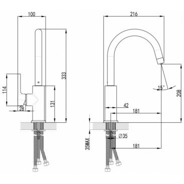 Смеситель для кухни Lemark Comfort LM3073PGS