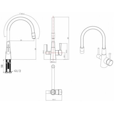 Смеситель для кухни Lemark Comfort LM3075C085