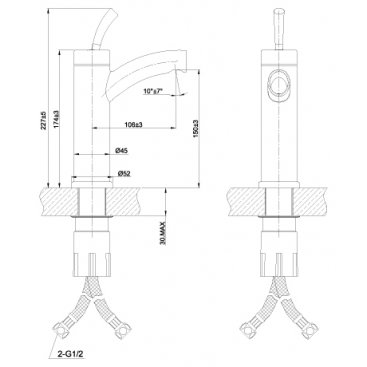 Смеситель для раковины Lemark Element LM5106S