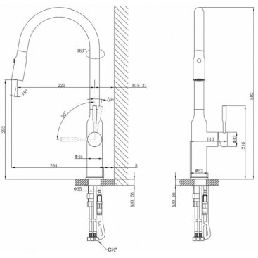 Смеситель для кухни Lemark Expert LM5086S